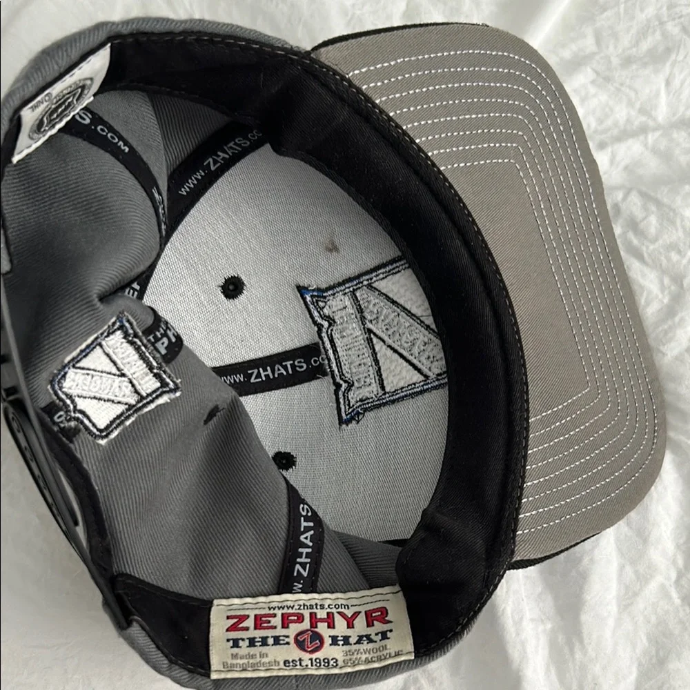 New York Rangers Gray and Black Cap with blue logo